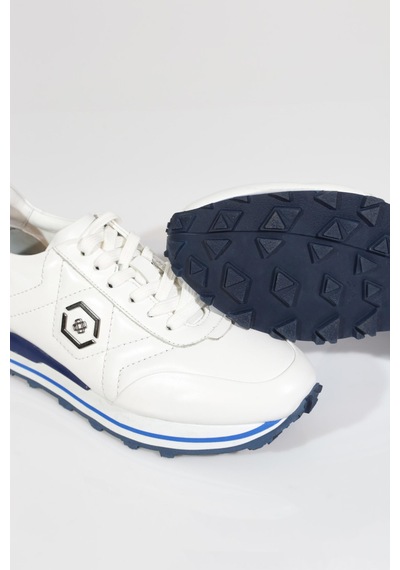 Dgn 6275 Erkek Bağcikli Sneakers Ayakkabi Beyaz