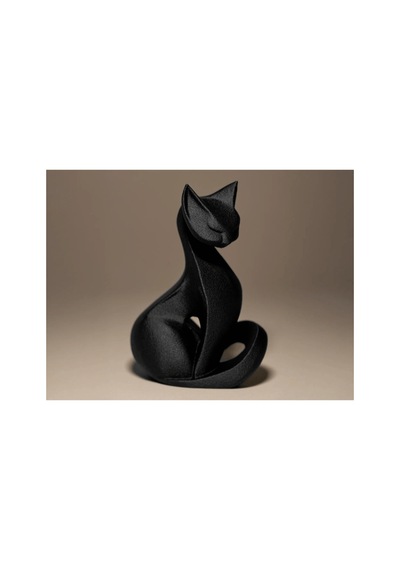 Zeroxo Dekoratif Minimalist Siyah Kedi Biblo - Modern Tasarım Hayvan Figürü 8x11 Cm