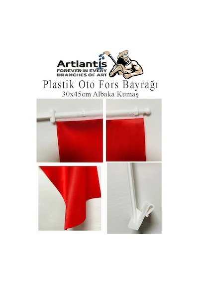 Plastik Otofors Bayrak 30x45 Cm 2 Adet Konvoy Ve Araç Bayrağı Cama Takılan Bayrak Türk Bayrağı Oto Fors 30 45