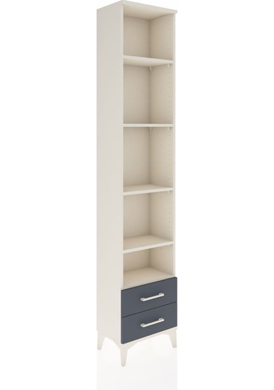 Arges Dolap 5 Raflı 2 Çekmeceli 44x30x221 Aytaşı-antrasit Aytaşı