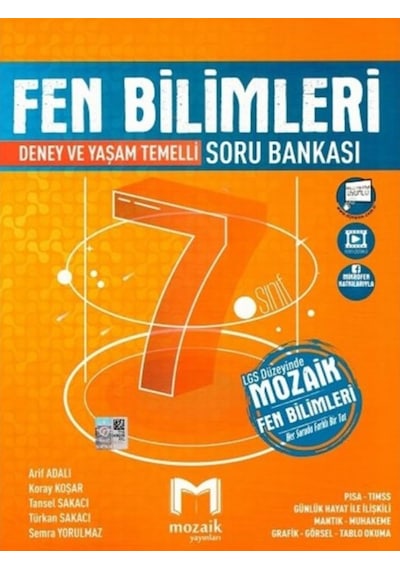 7. Sınıf Fen Bilimleri Soru Bankası Mozaik Yayınları