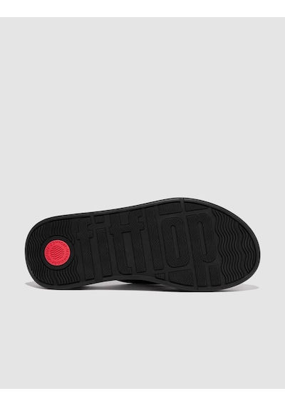 Fitflop F-mode Fw5 Hakiki Deri Siyah Kadın Çapraz Bantlı Terlik Siyah