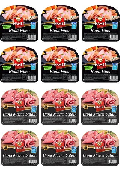 Namet Hindi Füme 60 Gr Ve Macar Salam 50 Gr 12 Li Karma Paket
