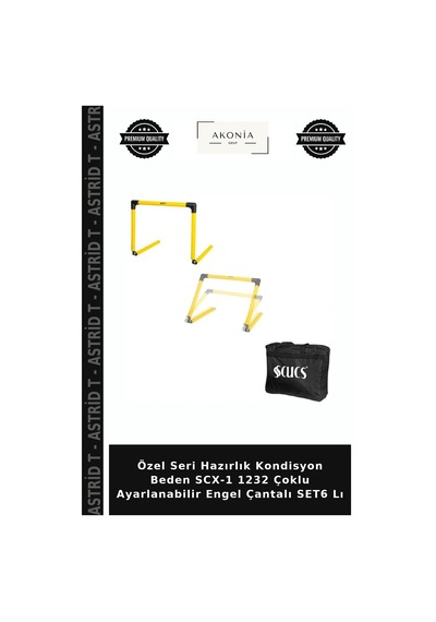 Özel Seri Hazırlık Kondisyon Beden Scx-1 1232 Çoklu Ayarlanabilir Engel Çantalı Set6 Lı Çok Renkli