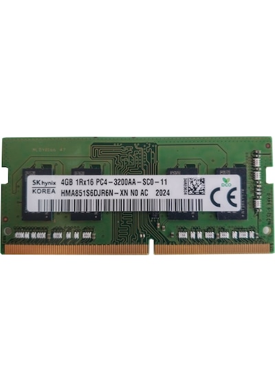 SK Hynix HMA851S6DJR6N-XN 4 GB DDR4 3200 MHz CL22 Notebook Ram