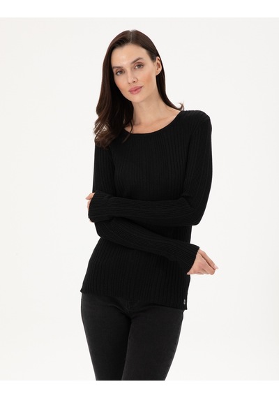 Pierre Cardin Kadın Siyah Kazak /triko 50290558-vr046 Siyah