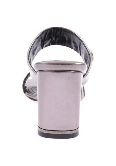 Dgn 1043-23y Kadin Kristal Taşli Bantli Topuklu Terlik 1043-2271-R13773 Platin