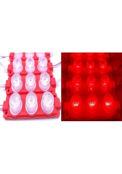 Mercek 3'Lü Led 3 Watt - 12 Volt – Direk Güçlü Işık - 10 Adet