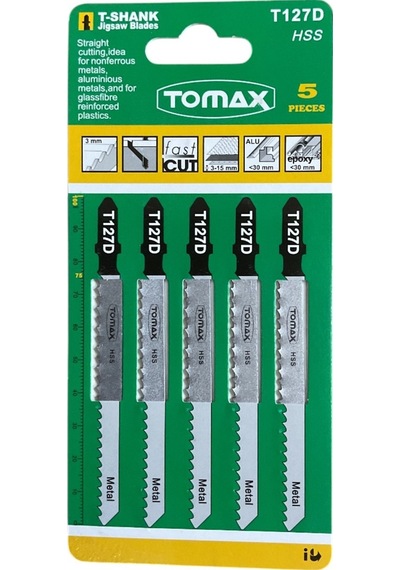 Tomax Özel Kesim Metal Dekupaj Ağzı T127d - 5'li Paket