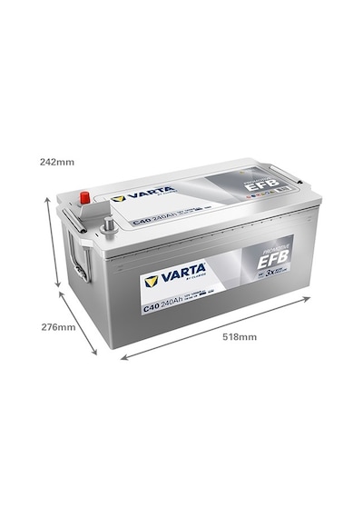 Varta C40 12v 240ah 1200a Promotive Start Stop Efb Ağır Vasıta Akü Üretim Tarihi:2025
