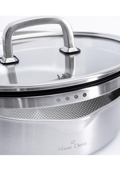 Maxx Doria Steel Forge 8 Parça Tencere Takımı Pa3028 Metalik