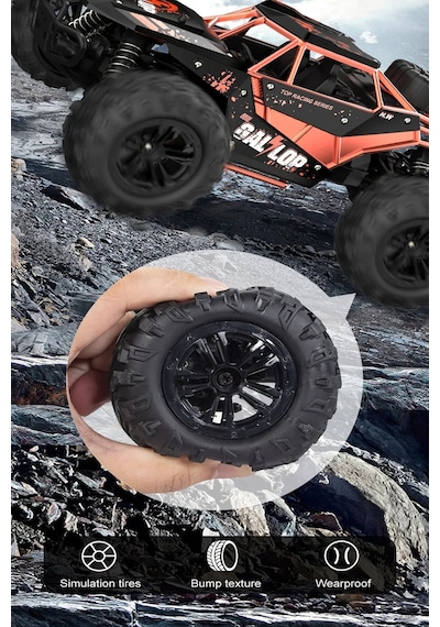 2.4ghz Metal Gövde Led Farlı 4x4 4wd 50km Hız Yapan Uzaktan Kumandalı Rc Araba