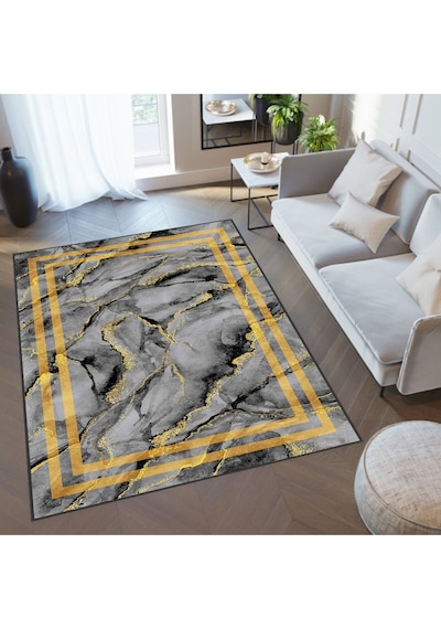 Rovigo Home Dijital Baskı Yıkanabilir Kaymaz Taban Salon Halısı RVG0310-SD004 Çok Renkli