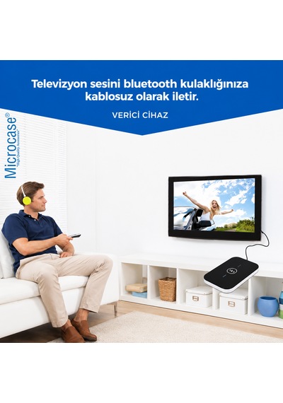 Microcase Bluetooth 5.0 2 Si 1 Arada Ses Verici & Alıcı Adaptör Tx/rx Aux Kablosuz Müzik Aktarıcı Al5778