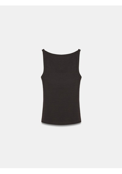 Dilvin 32774 Halter Yaka Top-koyu Kahve