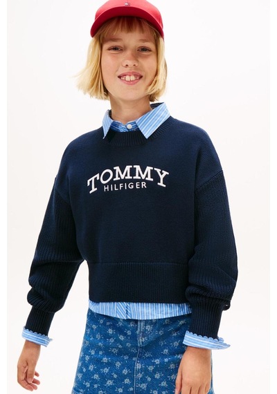 Tommy Hilfiger Kız Çocuk Triko Kg0kg08921 Lacivert