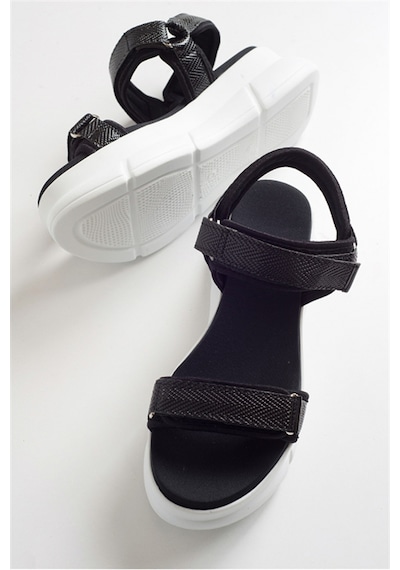 Luvishoes 4760 Sıyah Kadın Sandalet Siyah