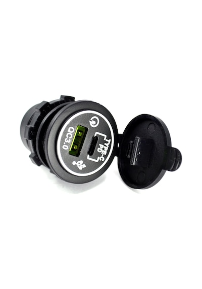 Usb 3.0 Type-c Pd Şarj Port Pano Yuvarlak 12v 24v Işıklı