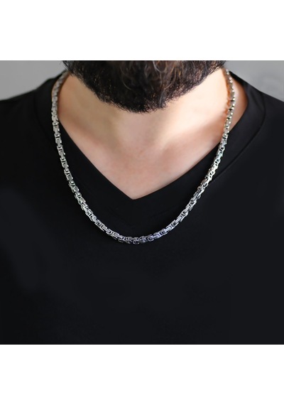 Silver Renk Kalınlık 5 Mm 317L Çelik Kral Zincir (500208553)