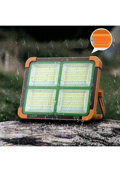 Taşınabilir Solarlı Çalışma Ve Kamp Işığı, Powerbanklı Güneş Enerjili Işıldak,fener-150w 200 Lümen 264 Ledli-kçk