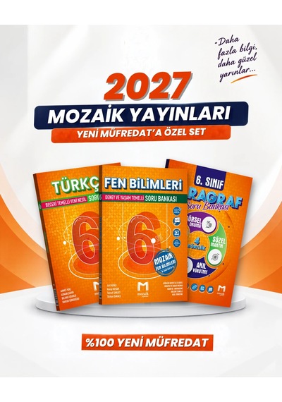 Mozaik Yayınları 6. Sınıf Türkçe-fen Bilimleri-paragraf Soru Bankası Seti 3 Kitap