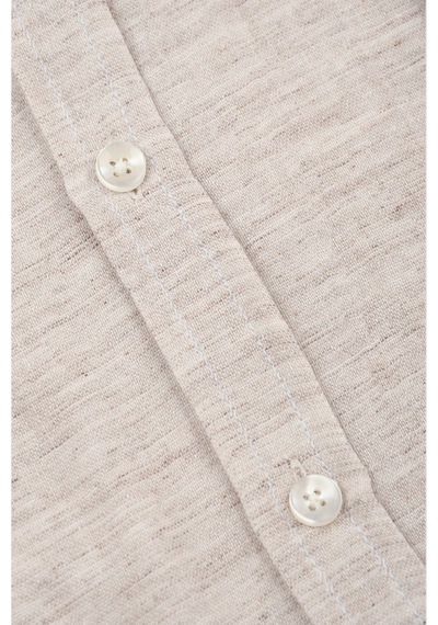 Deepsea Krem Slim Fit Çizgili %100 Pamuk Erkek Gömlek Nefes Alan Şık Günlük Gömlek 2602626