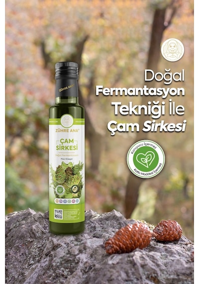 Zühre Ana Çam Sirkesi Doğal Fermantasyon Pine Vinegar 500 ML