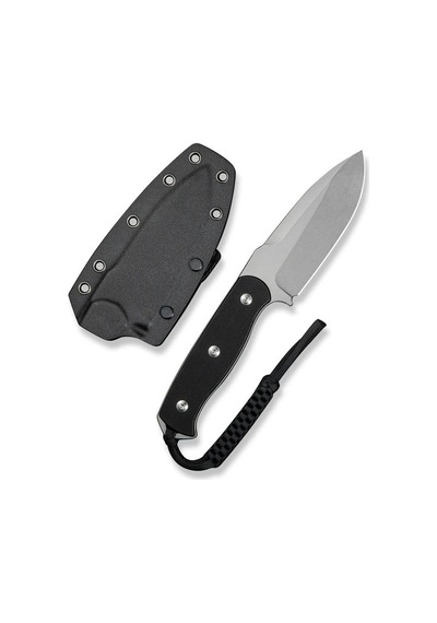 Sencut Toxodon Fixed Blade Knife G10 Black Handle Kamp Bıçak Siyah