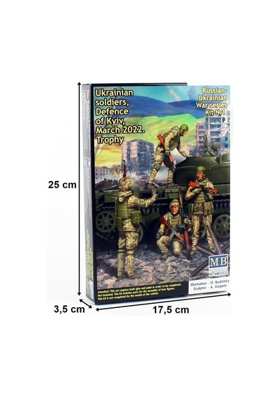 Masterbox 35223 1/35 Ölçek, Ukrayna Askerleri, Kiev Savunması Mart 2022, Plastik Figür Kiti-51546