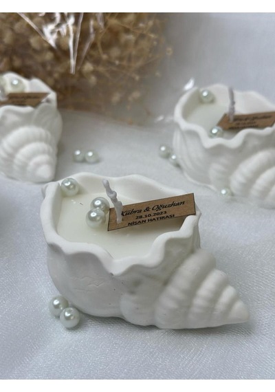 Bernami Mumluk Şamdanpinterest 20 Adet Deniz Kabuğu Mum Söz, Nişan, Nikah, Bebek Doğum, Bebek Mevlüdü Hediyeliği Diğer