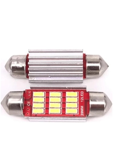2 Adet 39mm Sofit Led Ampul 12 Ledli Plaka,iç Aydınlatma
