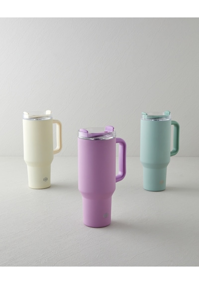 English Home Good Mood New Etna Çelik Termos 900 Ml Krem Krem