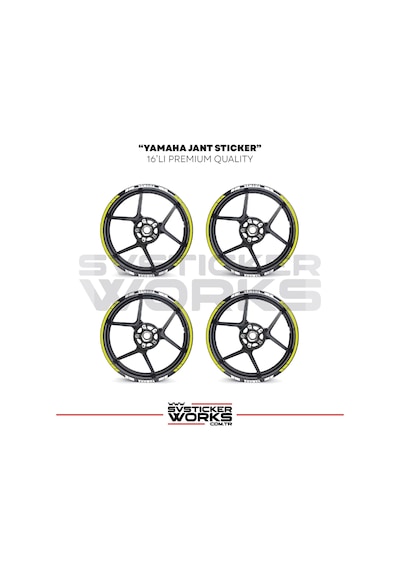 Yamaha Jant Sticker Seti Yüksek Kalite 16lı Jant Set Yamaha Uyumlu 00806917