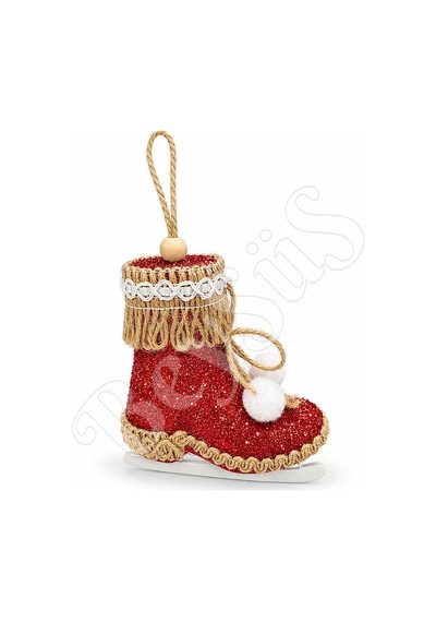 Yılbaşı Ağacı Süsü Kırmızı Paten 12 Cm