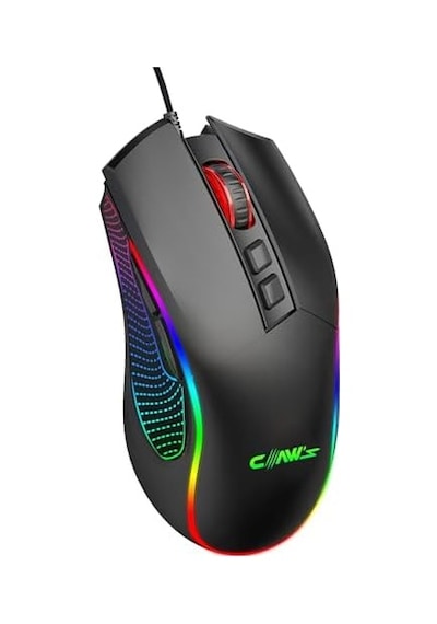 Crossfire V1 12800 Dpi Makro Yazılımlı Chromatic Rgb Gaming Mouse - Siyah Açık Beyaz