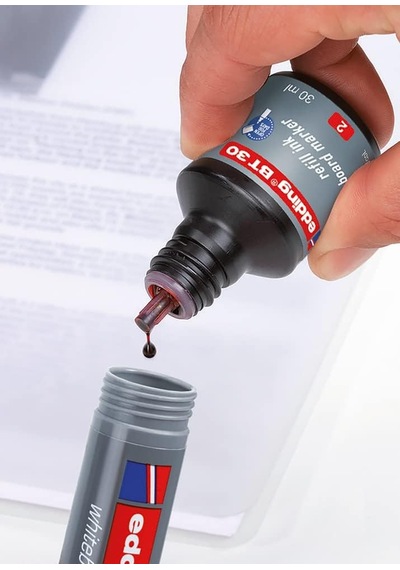 Bt 30 Beyaz Yazı Tahtası Kalemi Yedek Mürekkebi - Siyah - 30ml Çok Renkli