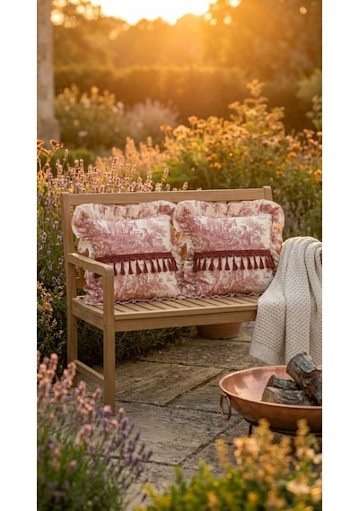 Toilea Burgundy Ruffle Yastık Çok Renkli