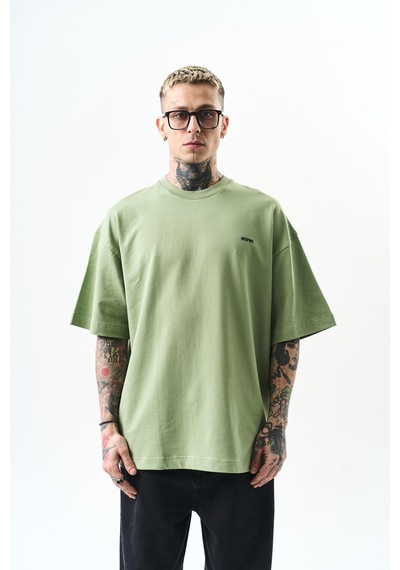 Erkek Respire Yazı Detaylı Oversize T-shirt Vişne