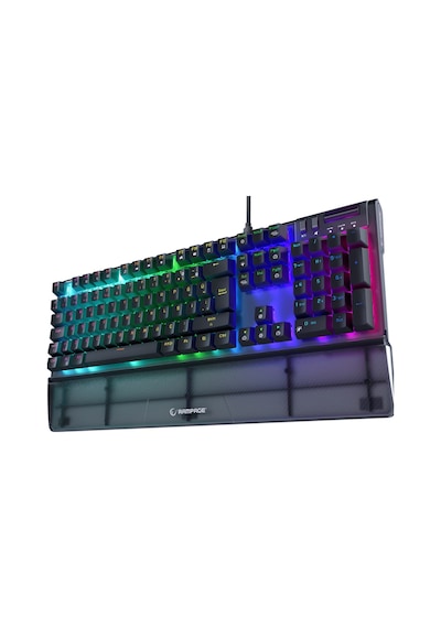 Full Rgb Carbon Mekanik Klavye Qbilek Destek Blue Gaming Klavye Oyuncu Klavye Antighosting Hot Swap