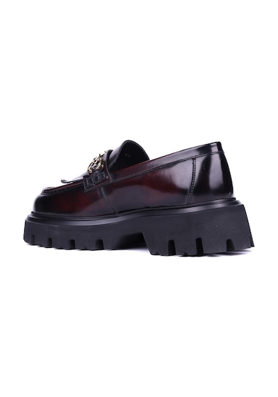Shoetyle - Bordo Hakiki Açma Deri Püsküllü Erkek Günlük Ayakkabı 115-k594-1363 Bordo