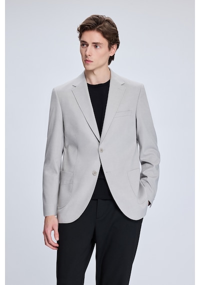 Hatemoğlu Gri Slim Fit Mono Yaka Casual Ceket 14293025a002 007 1964059 Gri