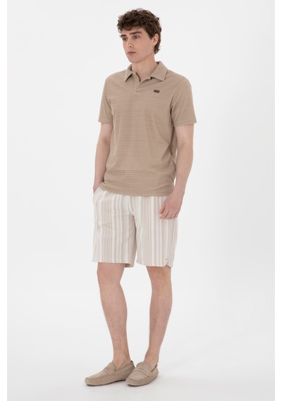 U.S. Polo Assn. Erkek Regular Fit Polo Yaka Bej Tişört 50299989-VR011