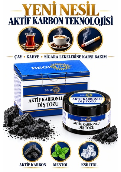 Aktif Karbonlu Diş Tozu Doğal Ağız Bakımı 50 G Yeni Nesil Beyazlık