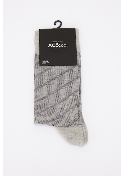 AC&Co / Altınyıldız Classics Erkek Grı Lacı Desenli Bambu Tekli Çorap Grı Lacı