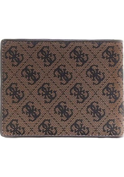 Guess Boston İkiye Katlanır Orta Boy Erkek Kahverengi Cüzdan Smboljlea20-cof Kahverengi