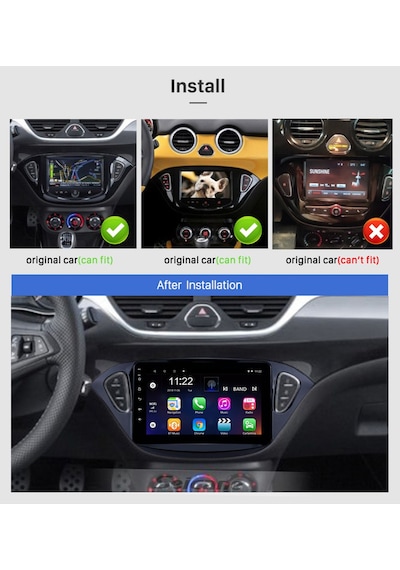 Opel Corsa 2020+ Uyumlumulti Medya Navi Gasyon Usb Kamera Carplayer 6 Ram