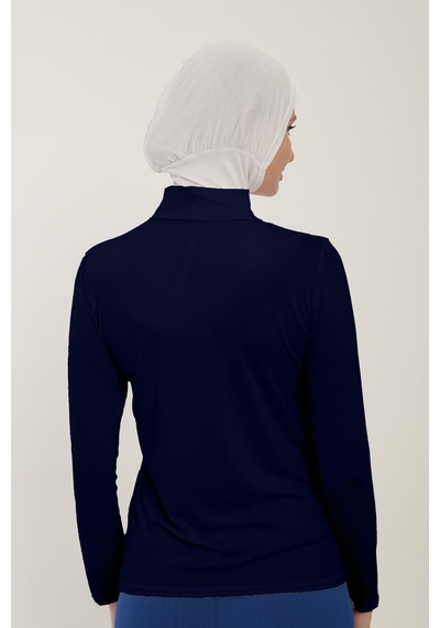 Sonbaharmoda Kadın Uzun Kollu Yarım Balıkçı Yakalı Penye Likralı Body - Lacivert Lacivert Sonbaharmoda Kadın Uzun Kollu Yarım Balıkçı Yakalı Penye Likralı Body - Lacivert Lacivert