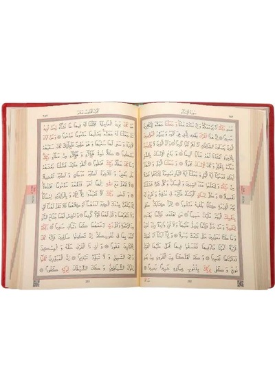 Hafız Boy Kur'an-ı Kerim (Kırmızı, Kılıflı, Mühürlü, 2 Renk)