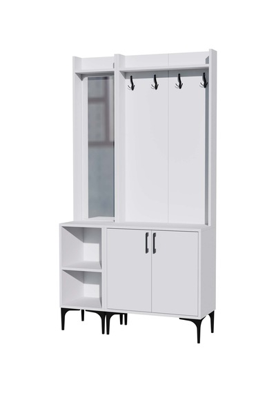 Set 5040-5000 Royal Sol Aynalı 2 Kapaklı 4 Askılı 2 Raflı Portman