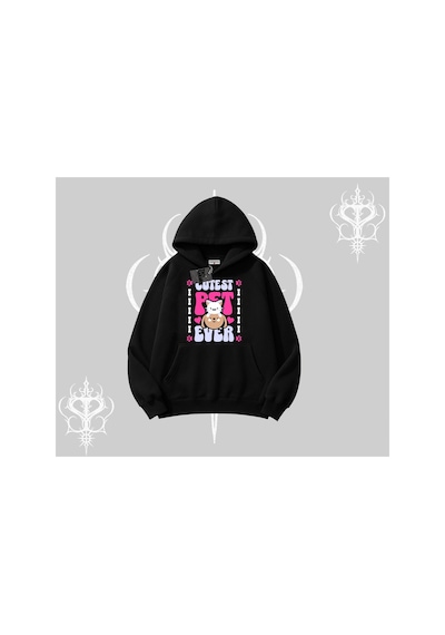Best Pet Ever Baskılı Kapşonlu Sweatshirt
